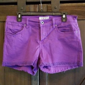 Lucky Brand Purple and lace shorts size 8